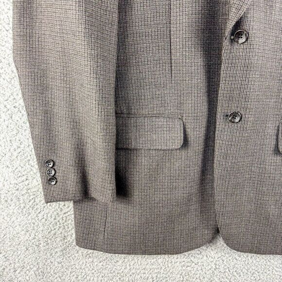 Savile Row Blazer Men 42R Gray LambsWool Suit Jacket Business Casual Wedding - Picture 5 of 14